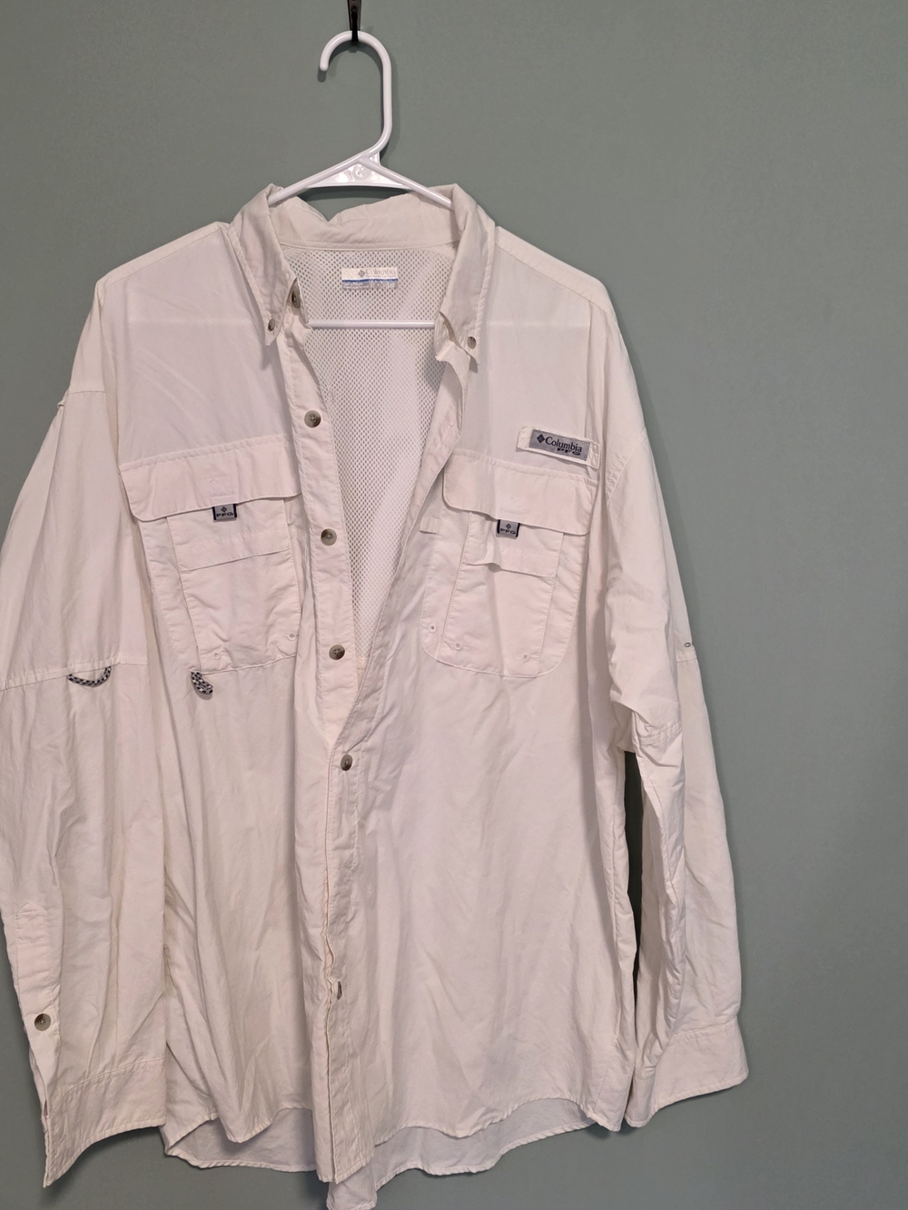 Columbia Men's Lightweight Fishing Shirt - White